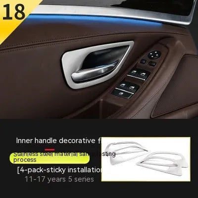 BMW 5 Series F10 F11 interior door handle decorative trim strips set of four pieces