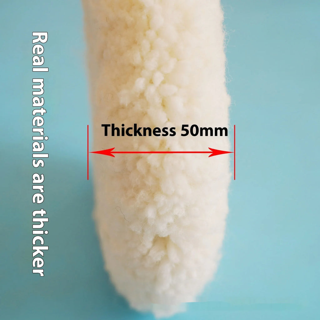 8-inch double-sided pure wool polishing ball, white coarse throw style, M16 aperture, 50mm and 60mm thickness options