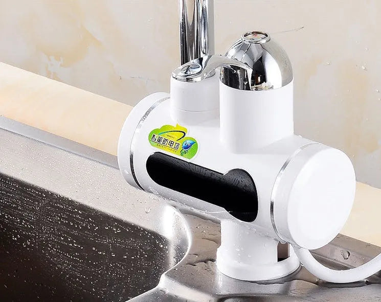 Electric kitchen water heater faucet in Classic colour with rotatable single handle single hole design