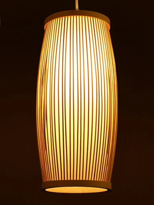 Natural bamboo woven decorative hanging lamp with E27 fitting