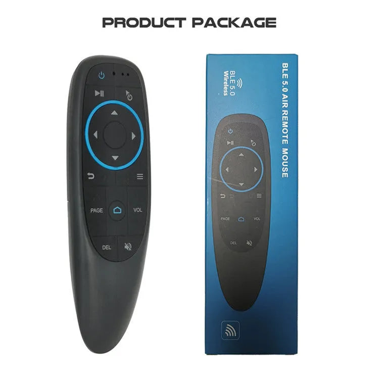 G10 G10S intelligent voice remote control with plastic shell and silicone buttons for Android and PC.