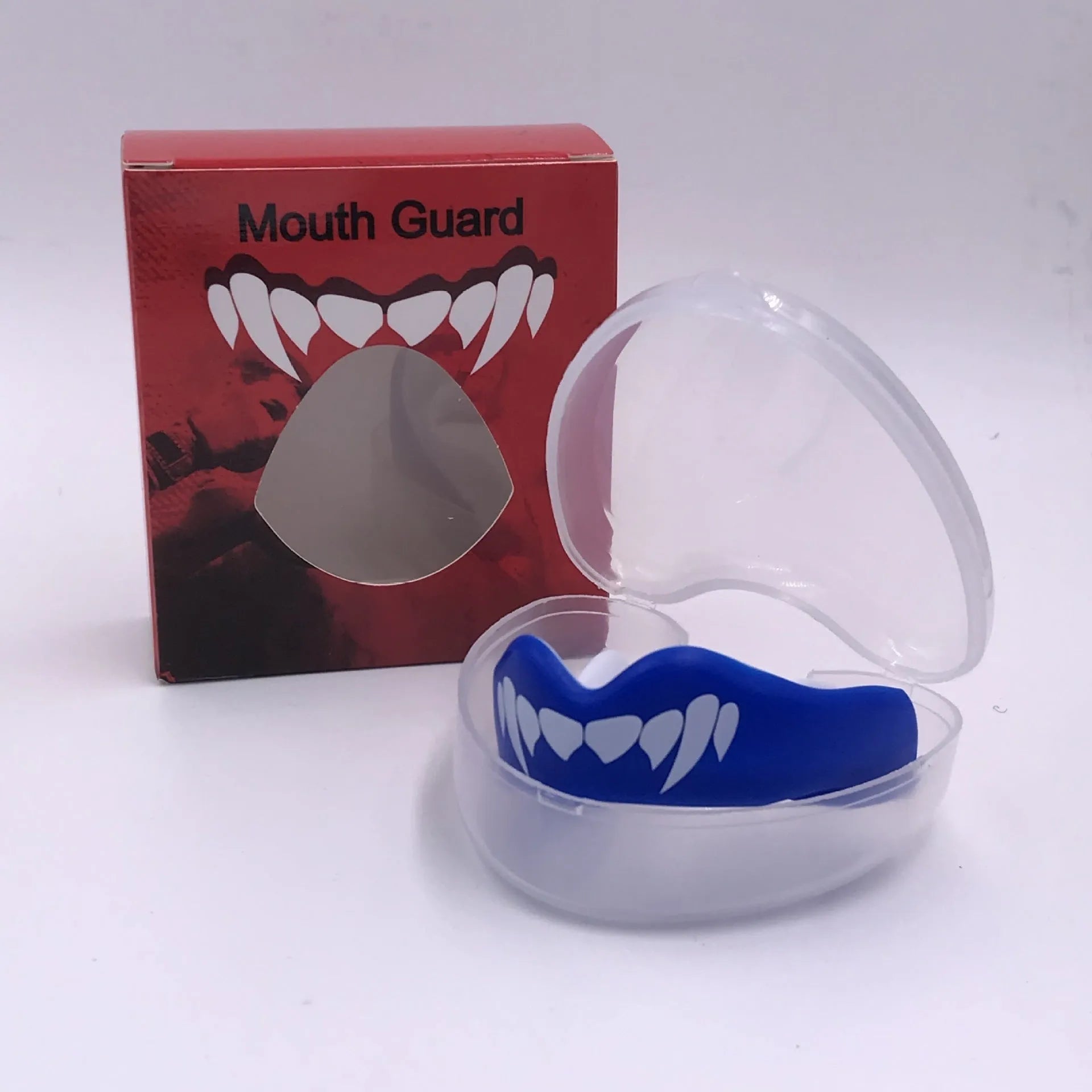 Adult boxing mouthguard with printed teeth design for martial arts protection