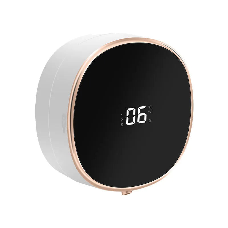 White automatic soap dispenser with infrared sensor and USB charging port