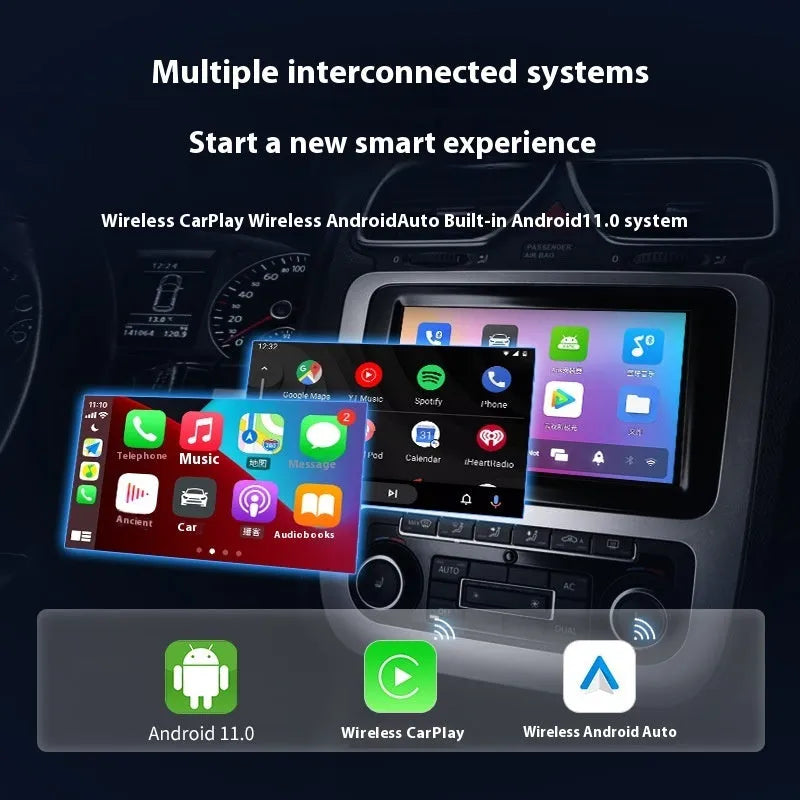Black Box Car System Android wired to wireless CarPlay smart box with ABS PC casing