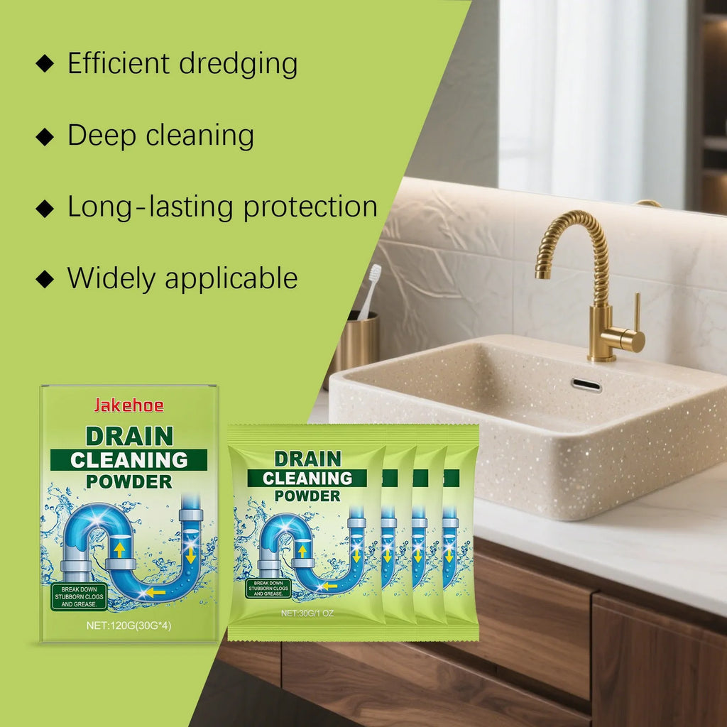 120g tub of chemical drain cleaning powder with sodium hydroxide and aluminium powder formulation