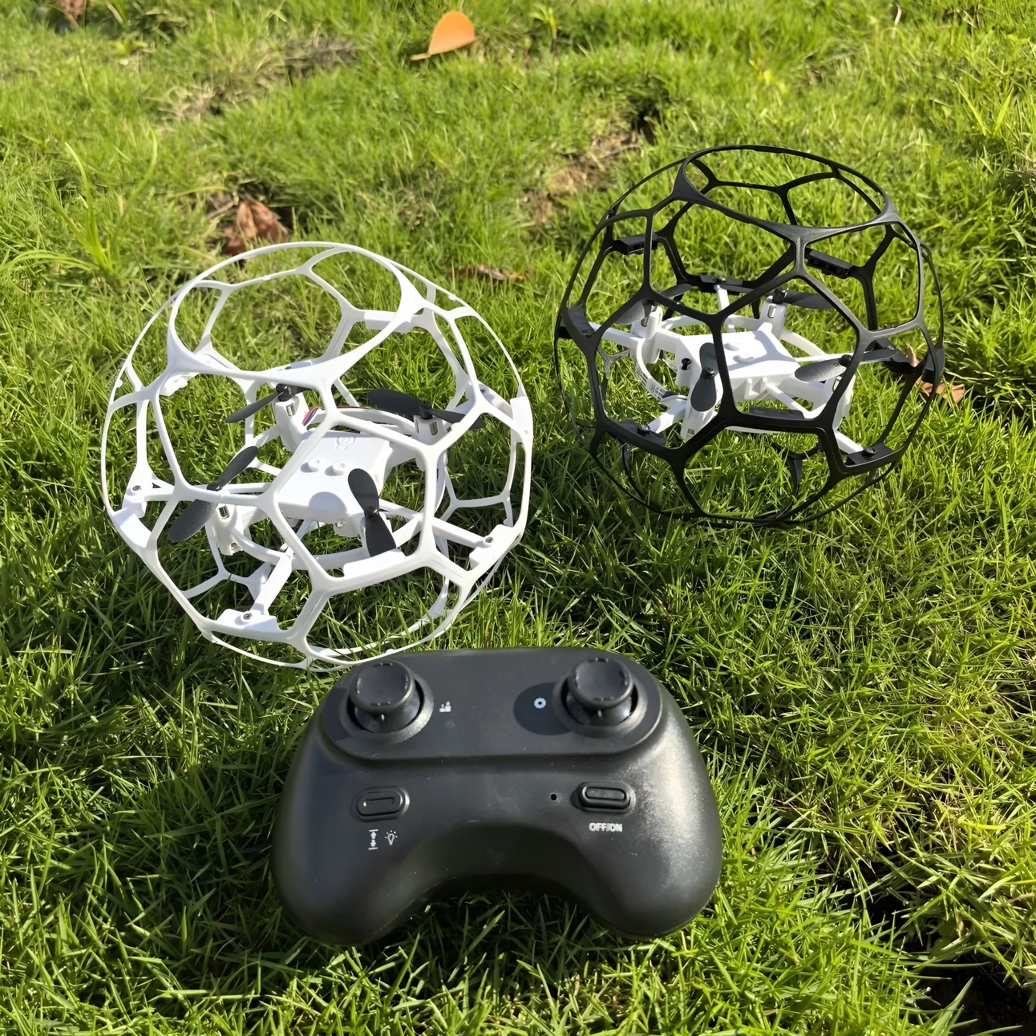 Football hollow cup UAV plastic remote control education toy intelligent suspension black colour
