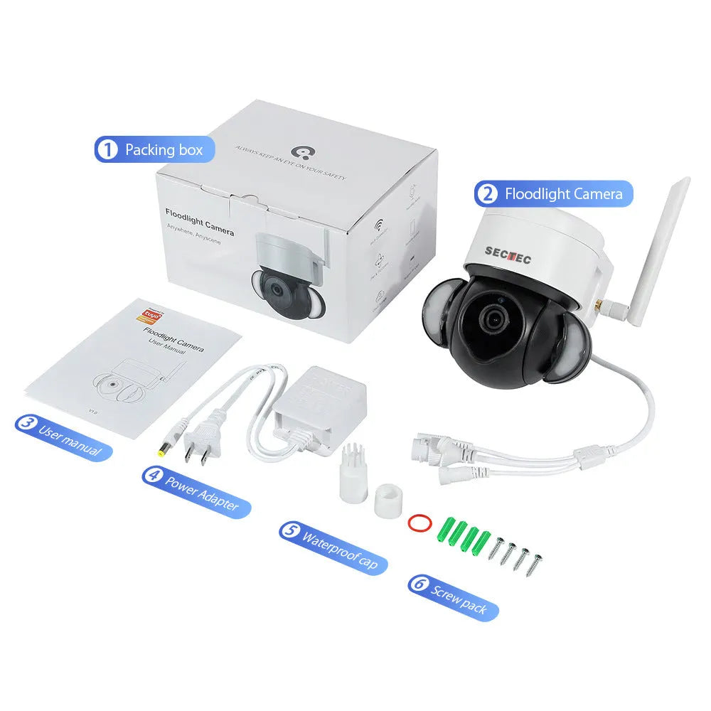Graffiti 4G outdoor surveillance camera 2-inch ball style with floodlight night vision and bidirectional speech