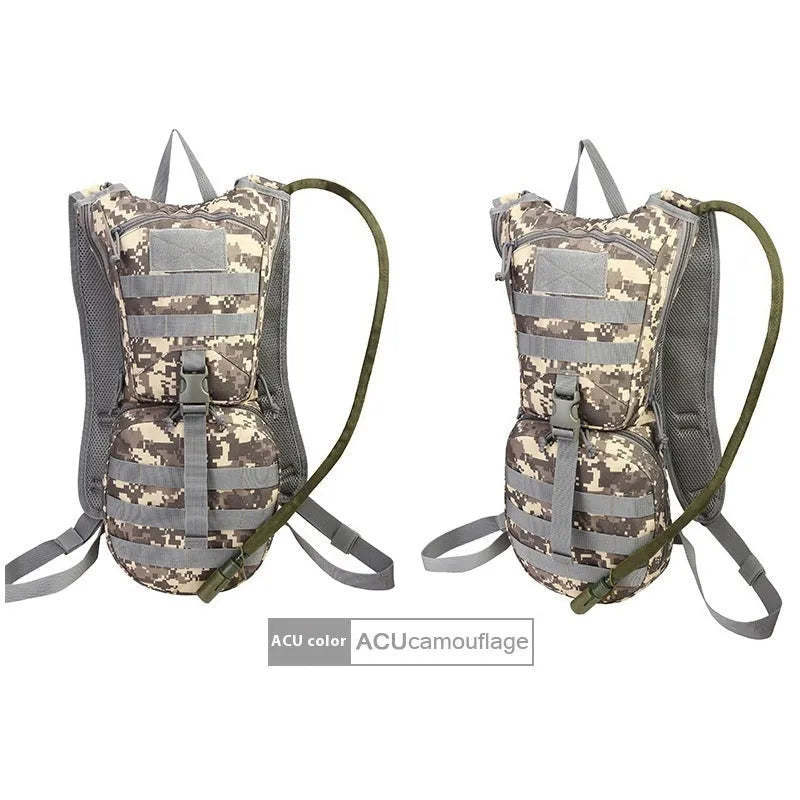 Multifunctional cycling bag in camouflage pattern with large capacity design for outdoor activities
