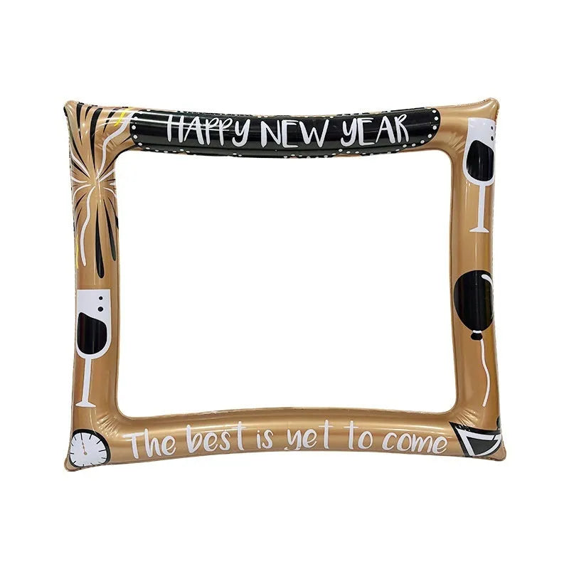 Christmas inflatable photo frame PVC interactive toy for youth photography and parent-child activities