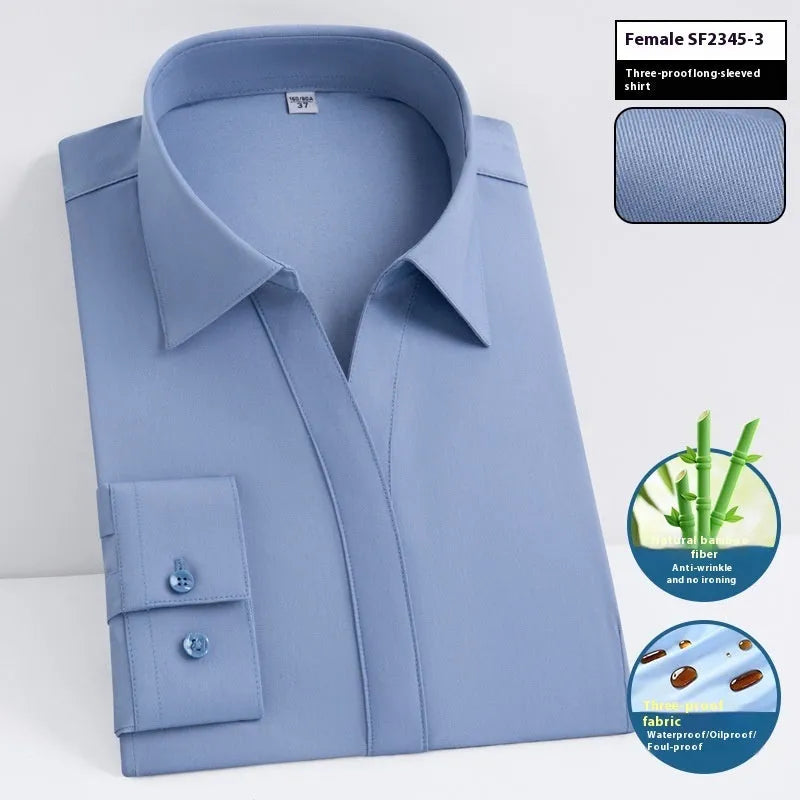 Men's bamboo fibre business shirt with square collar in slim fit design