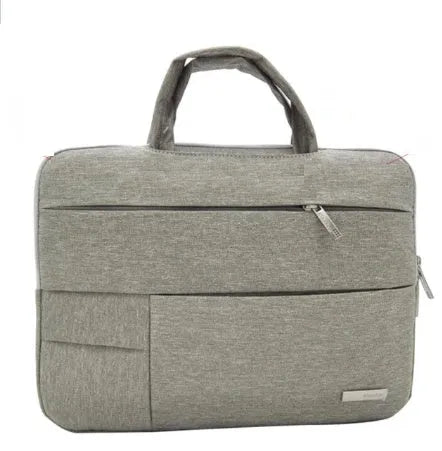 Nylon laptop briefcase with zipper closure, available in multiple colours, fits 11-15.6 inch laptops