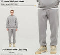 Men's solid colour velvet sweatpants with ankle band detail and mid waist design
