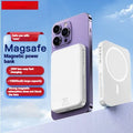 Portable 10000mAh magnetic wireless charging power bank with Type-C interface in three colour options