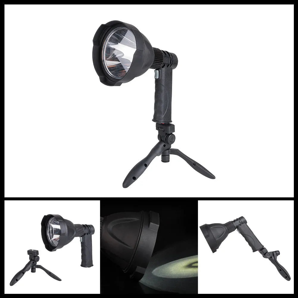 L2 strong light long-range bracket type flashlight black with tripod and USB cable