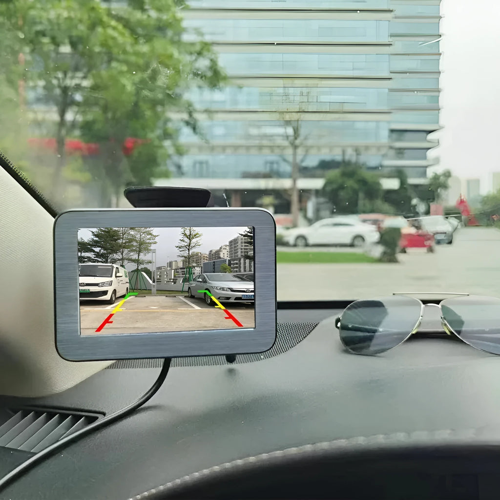 HD wireless solar magnet rearview camera with AHD 5-inch rear view monitor for cars and trucks