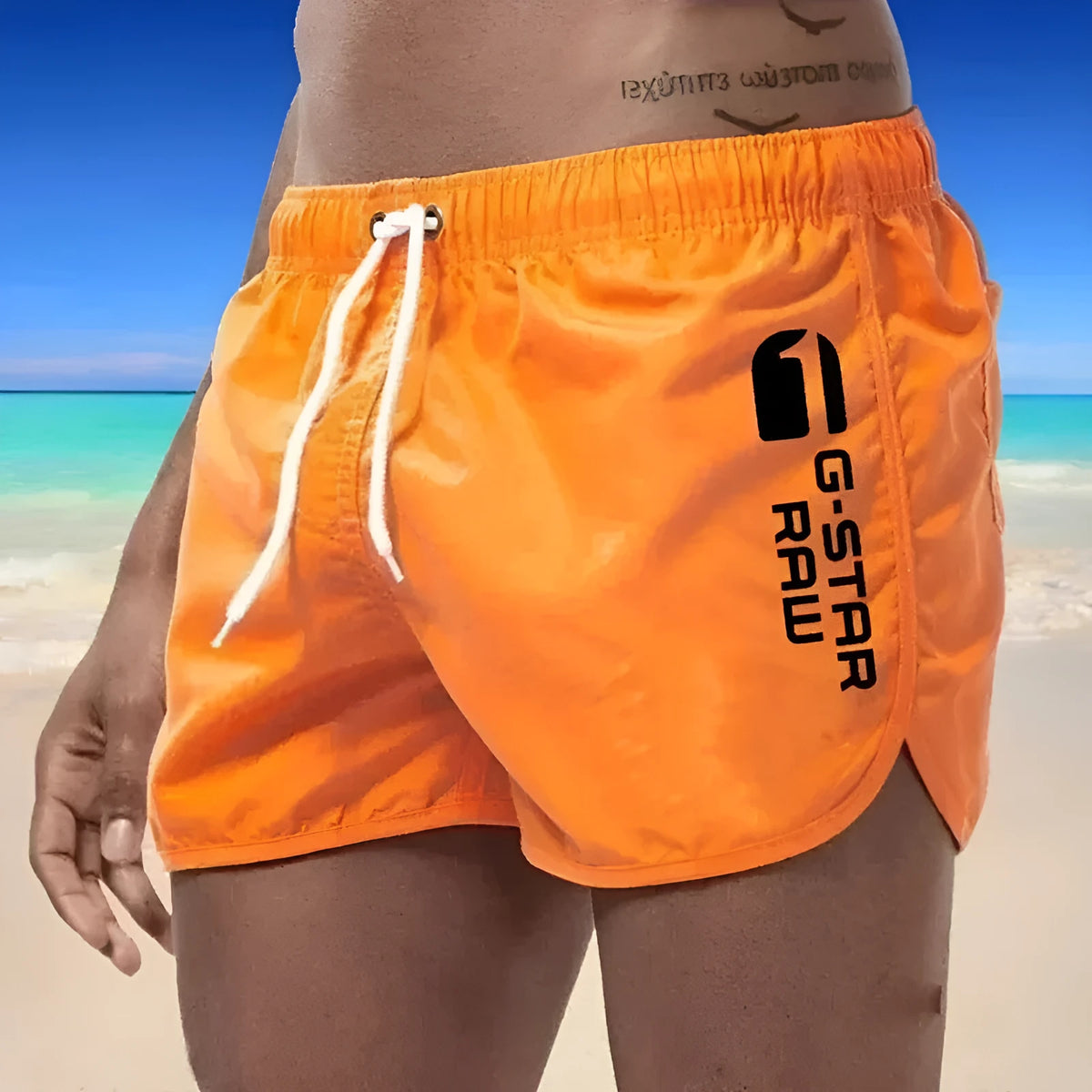 Men's hemp-blended polyester sports shorts in a choice of multiple colours.