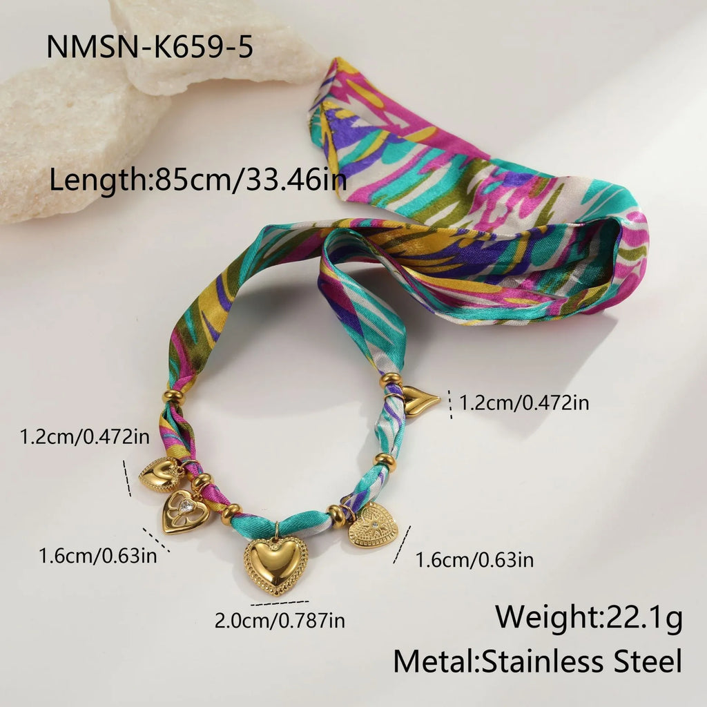 18K plated stainless steel geometric chain necklace and bracelet set for women