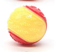 TPR dog training ball with sounding bell in assorted colour combinations measuring 6.5cm