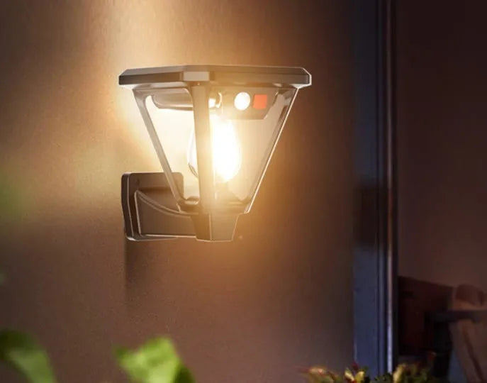 Solar wall lamp for outdoor garden and courtyard, 108 x 460 mm, induction function and waterproof protection
