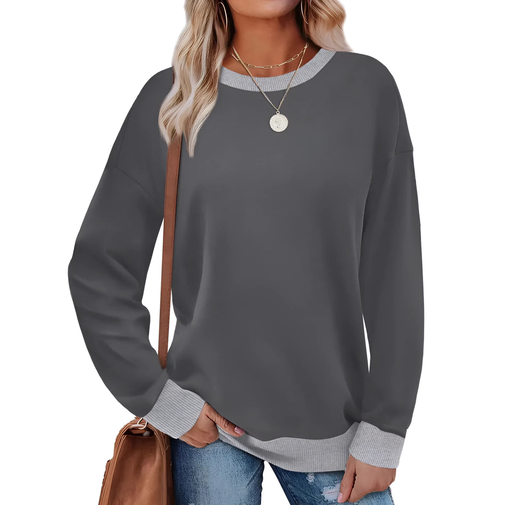 Loose-fit striped long-sleeved top for women in seven colour options.