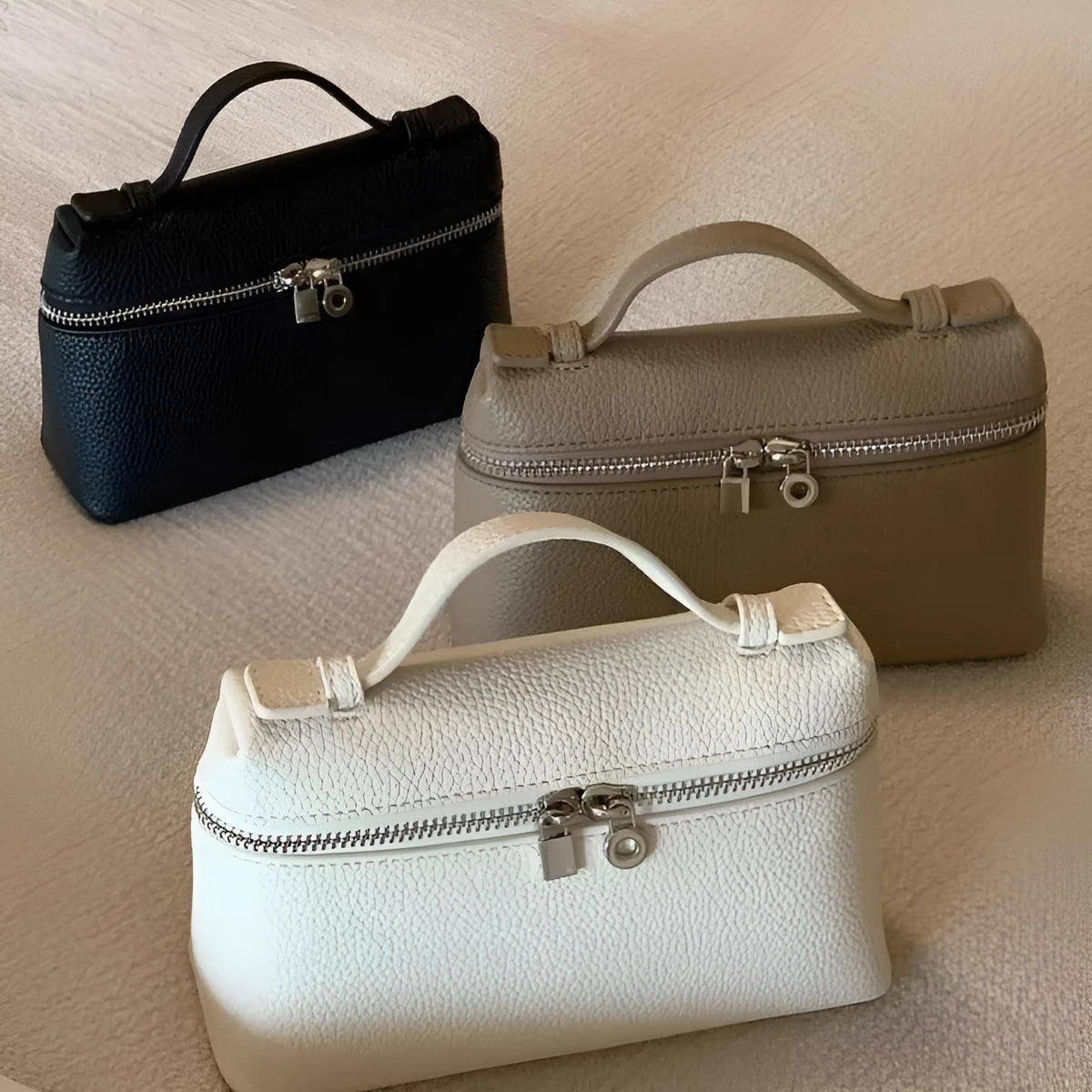 Women's mini lunch box bag in polyester with PU lining and rivet detail, casual everyday style