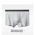 New men's cotton Class A cotton solid colour mid waist knickers in dark gray melange