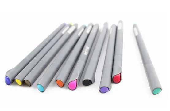Hook line pen set with 0.38mm syringe tips for architecture and broadcasting technical drawings