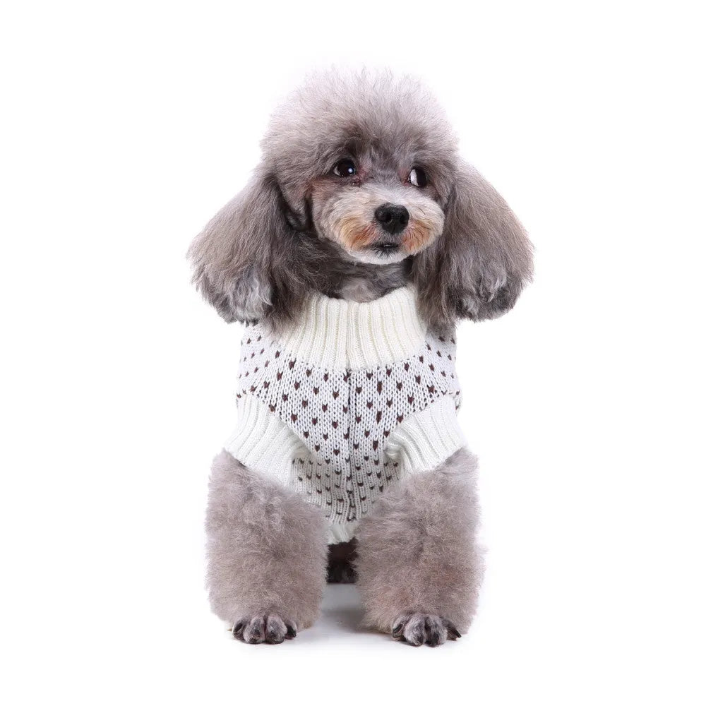 Christmas Snowflake Dog Sweater in polyester, available in sizes S to 2XL, British style, colour 85MYD