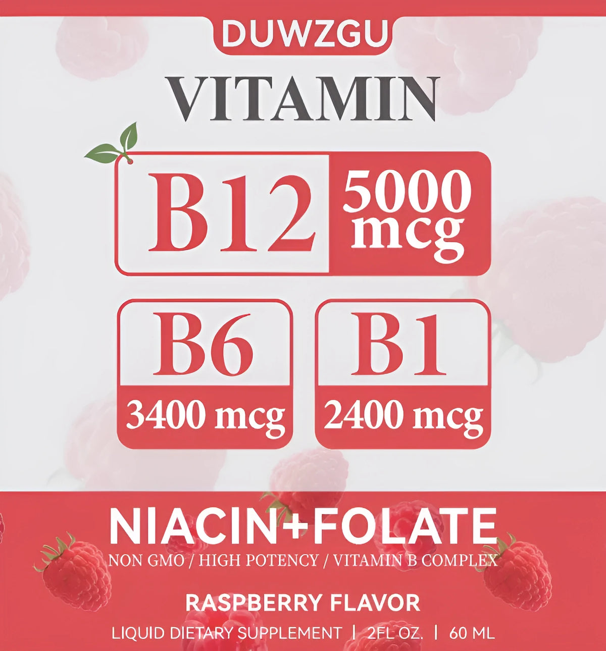 Liquid B12 vitamin drops in dropper bottle for oral supplementation