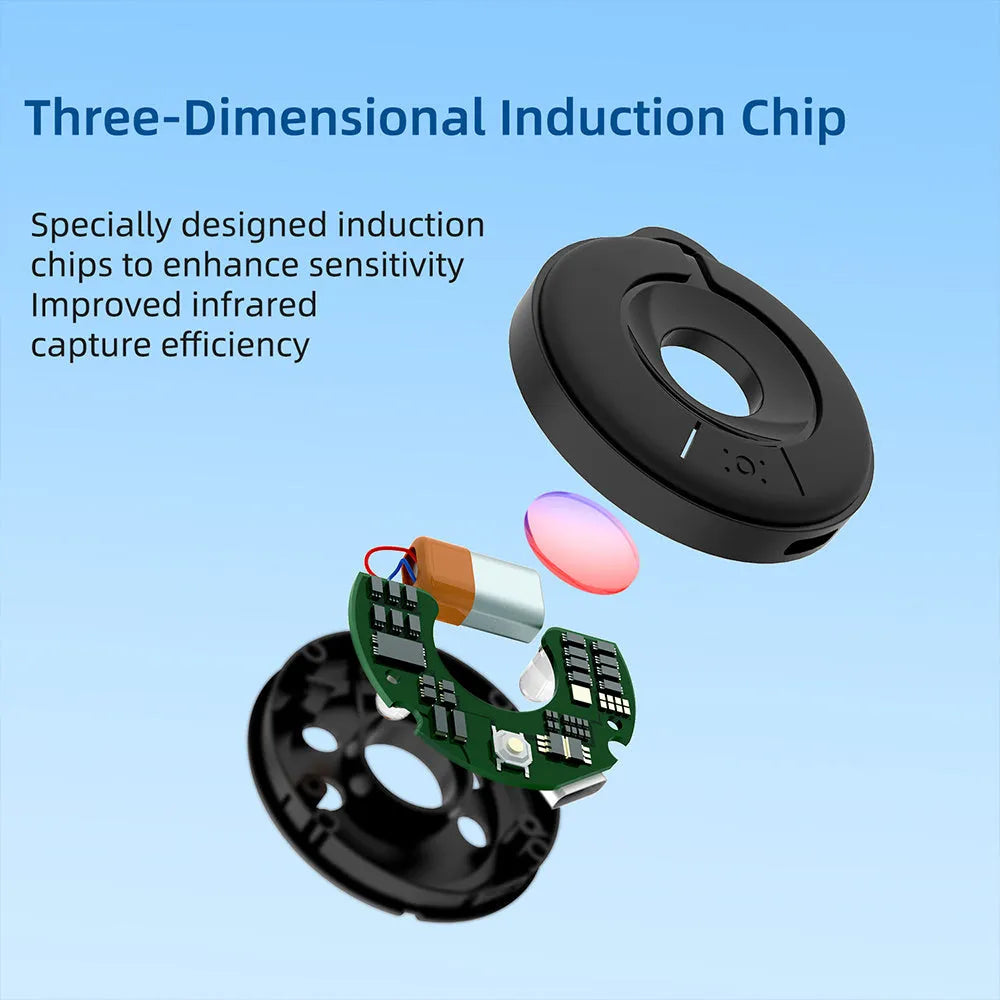 Black S600 infrared camera detector with optical lens for finding hidden spy cameras up to 5 metres away