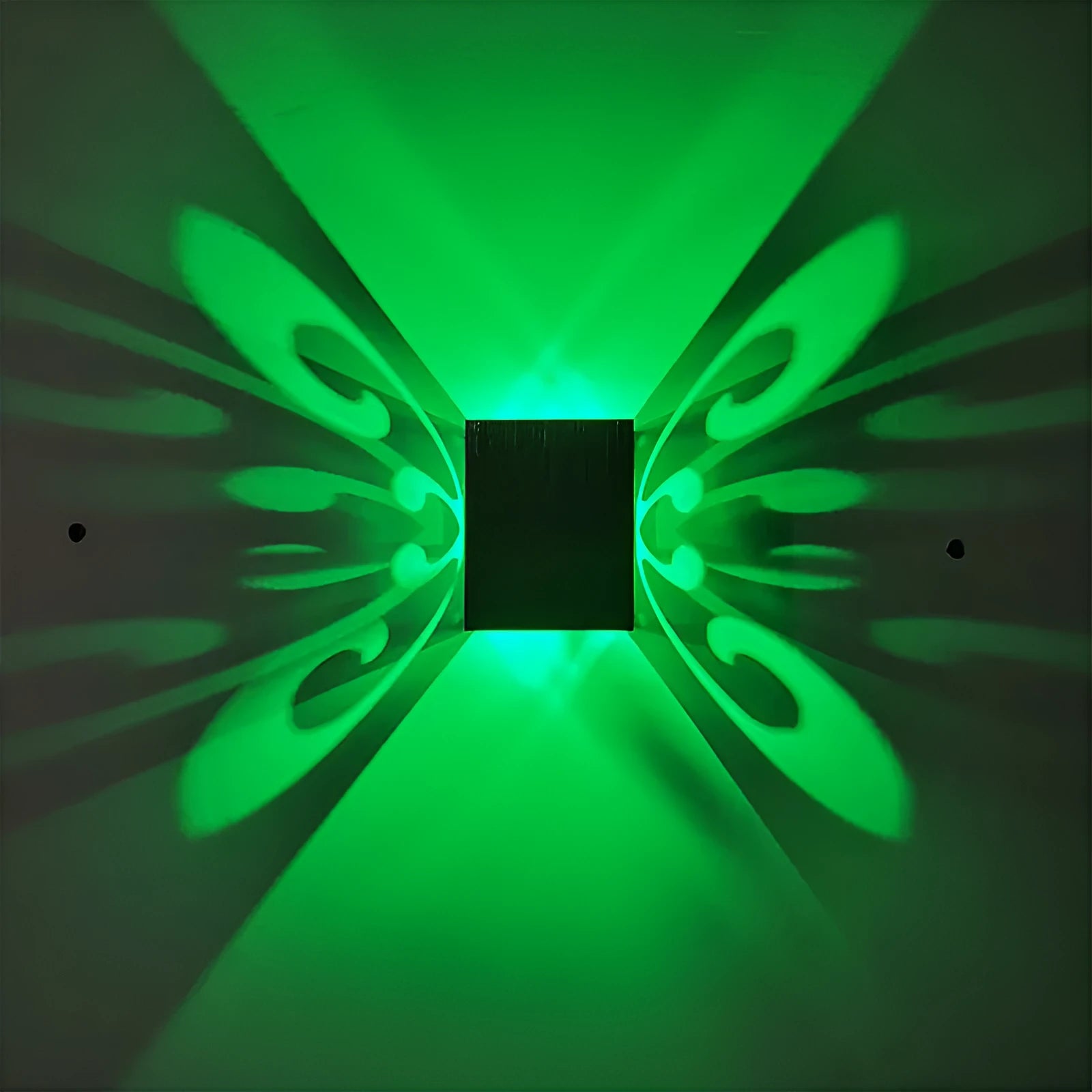 Modern aluminium butterfly-shaped LED wall lamp with remote control for colour changing