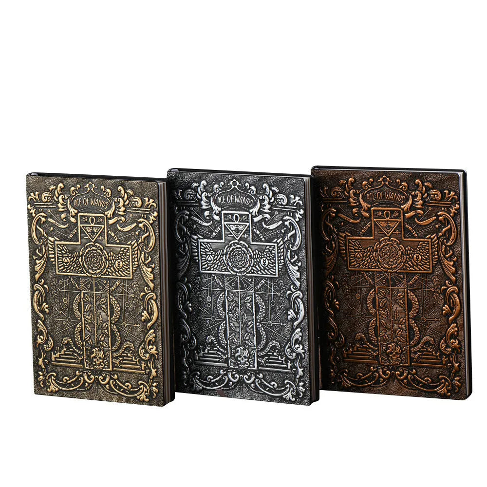 Tarot card retro embossed A5 PU notebook in bronze with 20.8 x 14.2cm 80gsm pages