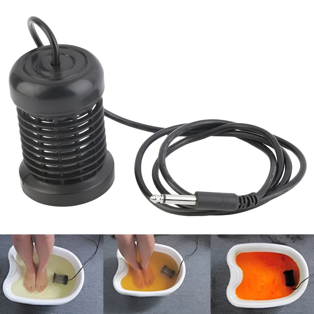 Black electrolytic ion head with stainless steel electrode and ABS housing for foot bath detox machine, 15W