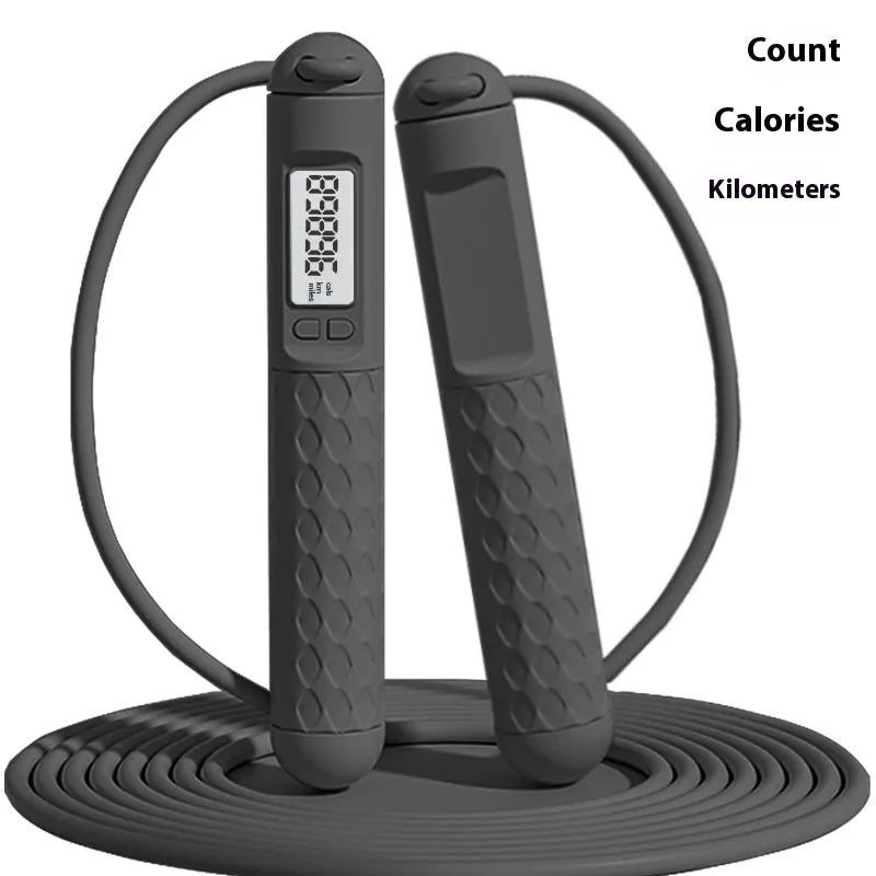 ABS plastic skipping rope with bearings available in black pink and green for fitness fat reduction
