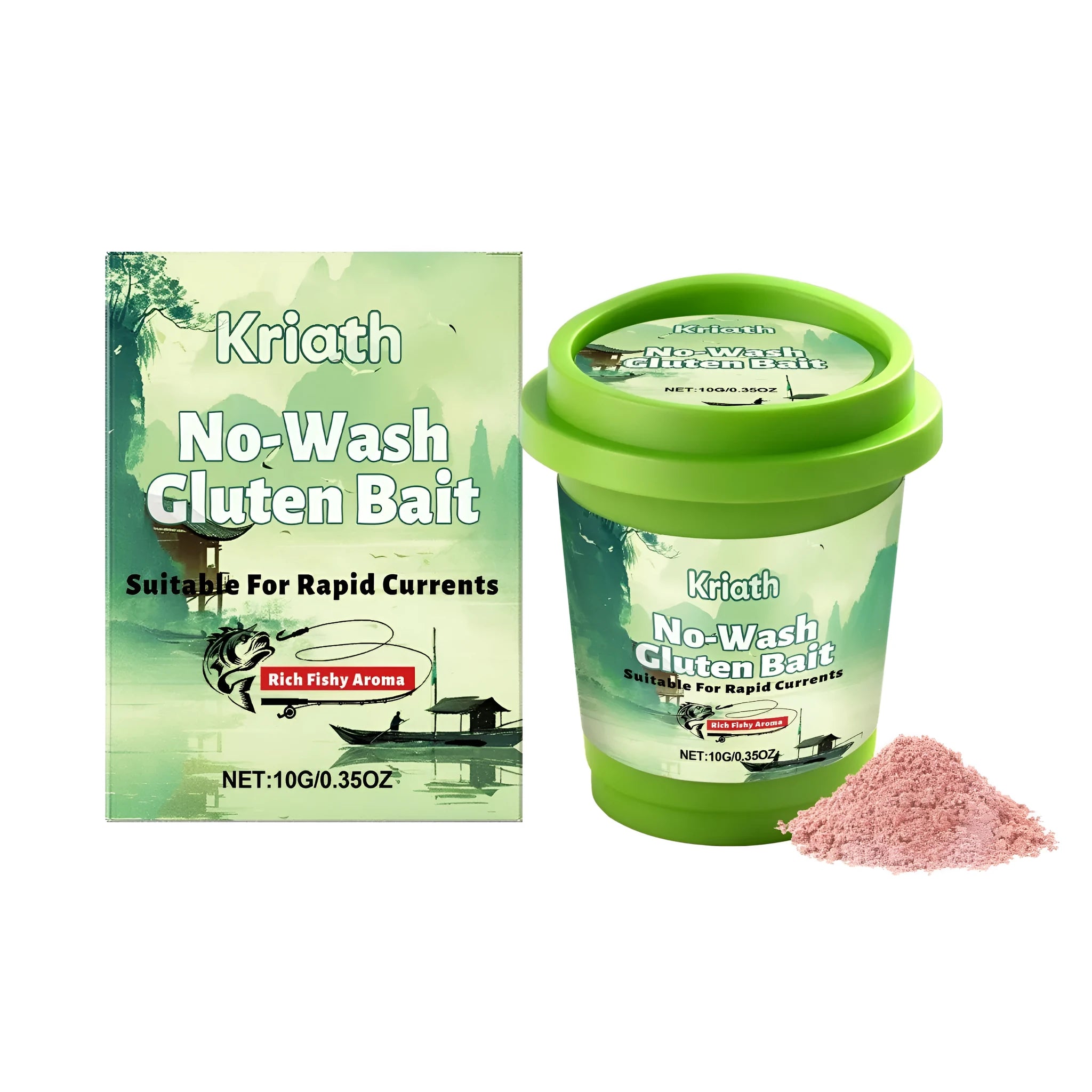 10g no-wash gluten bait pack with wheat germ shrimp powder and honey for fishing