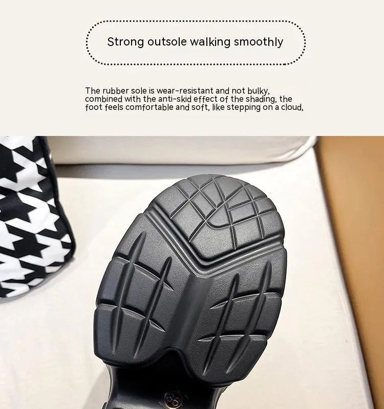 Women's mesh breathable platform sneakers in black, low-top lace-up design with mid heel