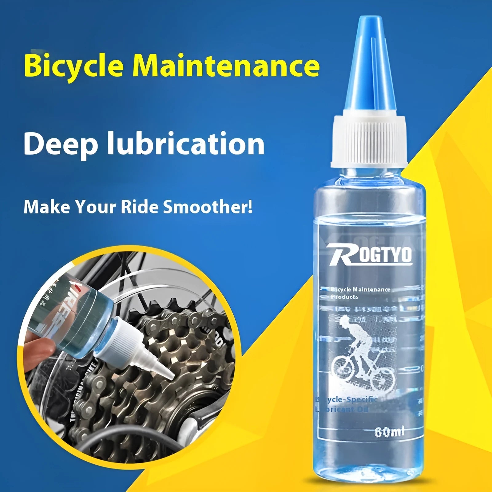 60ml bottle of bicycle chain lubrication oil for mechanical maintenance and rust prevention