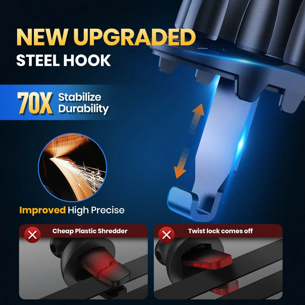 TOPKD46 car phone holder showing multiple bracket styles for dashboard, vent, and windshield installation