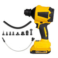 Yellow rechargeable lithium battery dust gun for office cleaning with 680W power and 18V operation