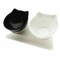 Non-slip single pet bowl in White with ABS base and AS material bowl