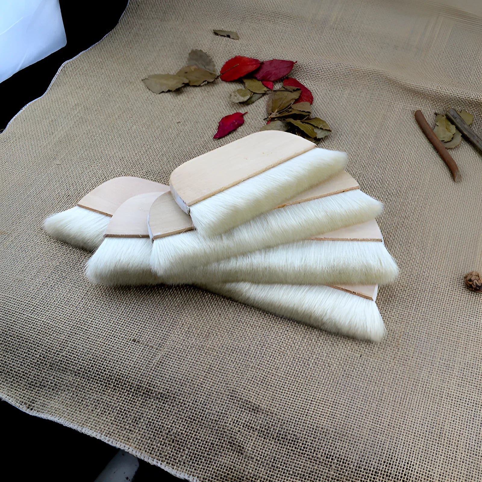 Wool brush for art mounting and paint paste board shading in multiple sizes