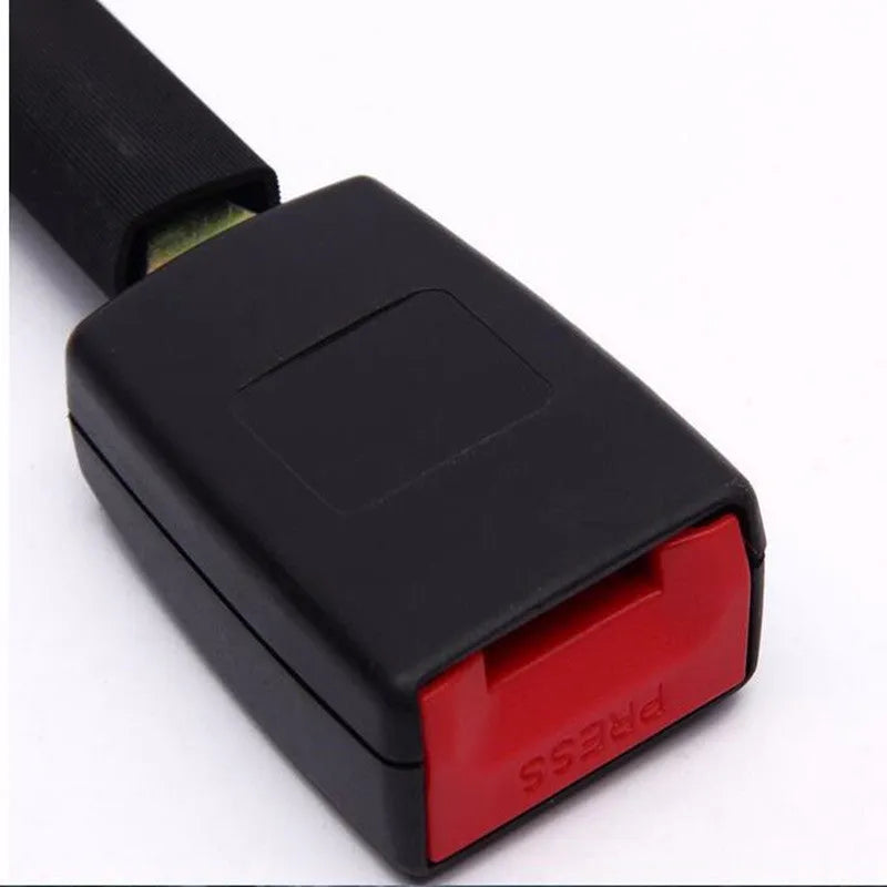Black car seat belt extender 250mm length model 805 with steel buckle and polyester webbing