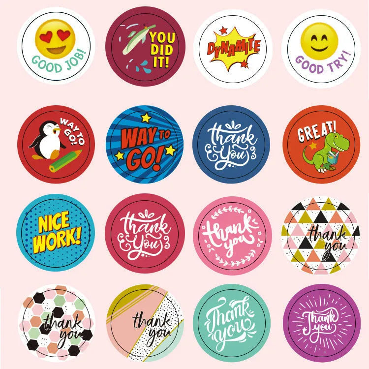 Roll of 500 PVC Halloween pumpkin pattern candy colour gift envelope stickers 1 inch diameter