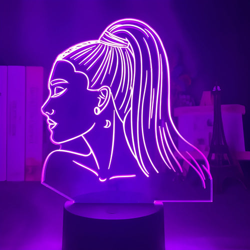 Acrylic 3D night light with European design showing dimensional effects and colour illumination