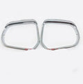 Pair of tremella pattern plastic rearview mirror cover stickers in silver and black finishes