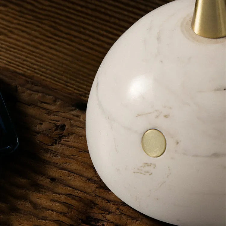 Glass lampshade desk lamp with dimmable LED lighting and touch control switch