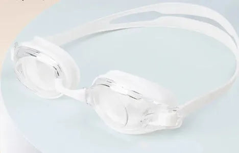 HD waterproof non-fogging swimming goggles with prescription options and protective carrying case