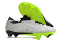 Men's low-top waterproof knitted football shoes with FG studs on a rubber sole
