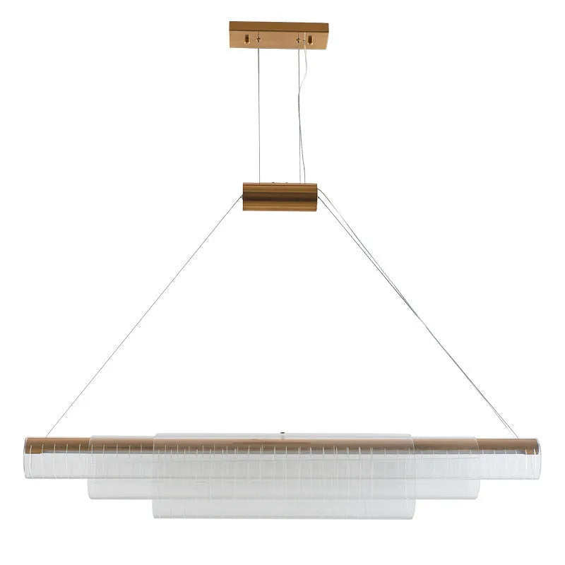 Modern glass pendant lamp with iron body for restaurant and bar lighting