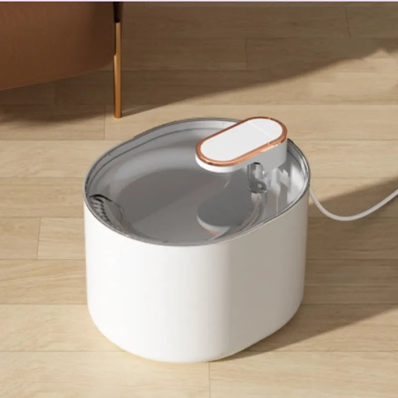 Automatic pet water fountain in Berlin Blue colour with USB cable and water pump.